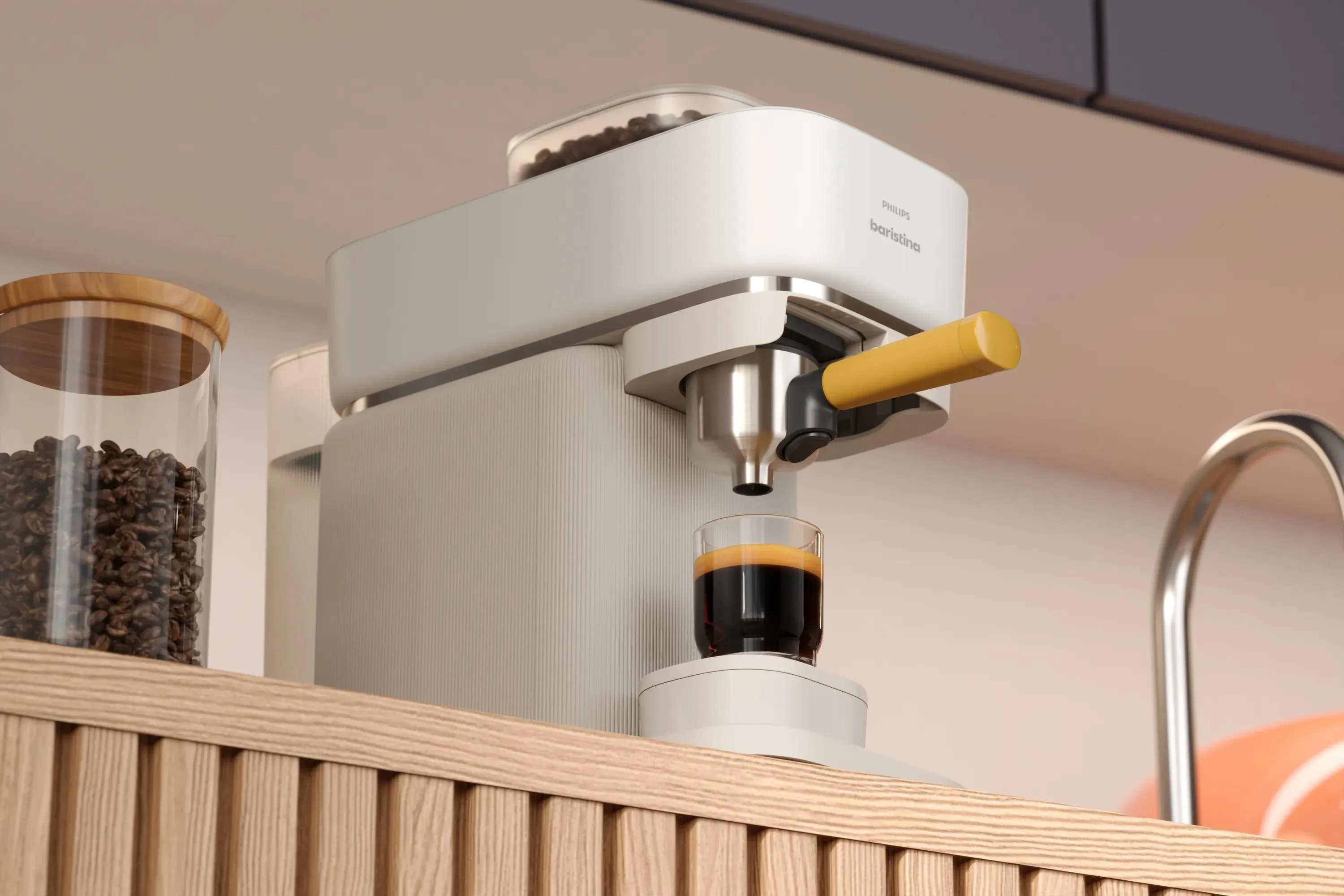 Philips Baristina BAR300/00 Fully Automatic Espresso Machine, White