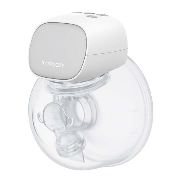 MOMCOZY S9 Pro b&auml;rbar br&ouml;stpump, gr&aring;, enskild f&ouml;rpackning
