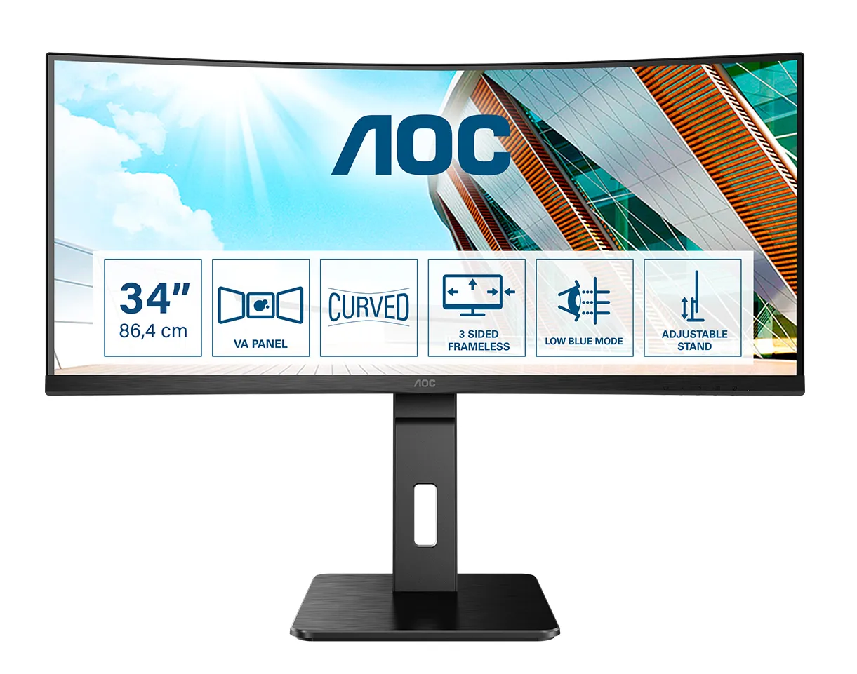 AOC CU34P2A 34" UWQHD, VA - curved monitor