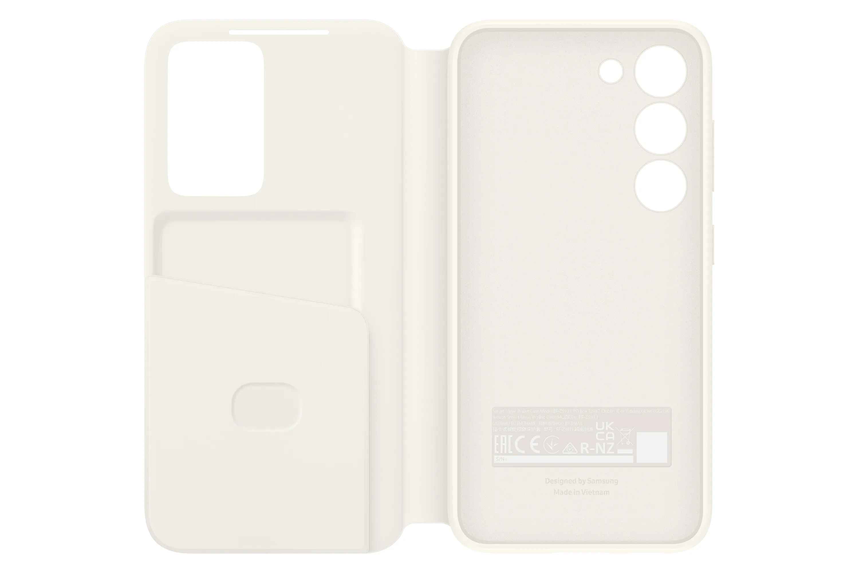 Samsung Galaxy S23 Smart View Wallet Case, Cream