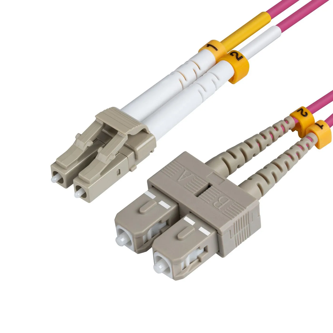 MicroConnect OM4, LSZH, LC-SC, 6m Fiber Optic Cable, Violet