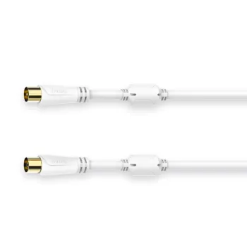 Hama HA-00205247 - Koaxial antennkabel, Vit