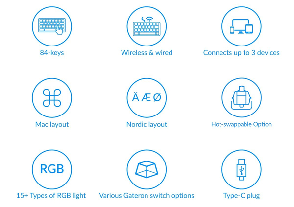 Keychron K2 v2, RGB, Aluminium, Hot Swap Gateron Brown -langaton pelin&auml;pp&auml;imist&ouml;
