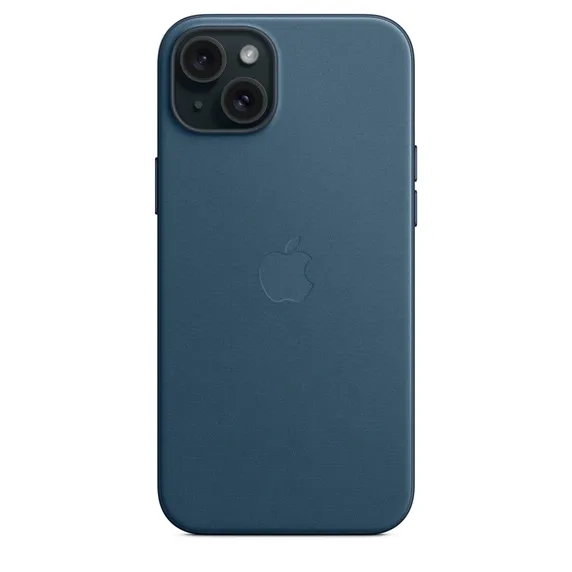 Apple iPhone 15 Plus, MagSafe -FineWoven-kuori, Tyynen&shy;meren&shy;sininen