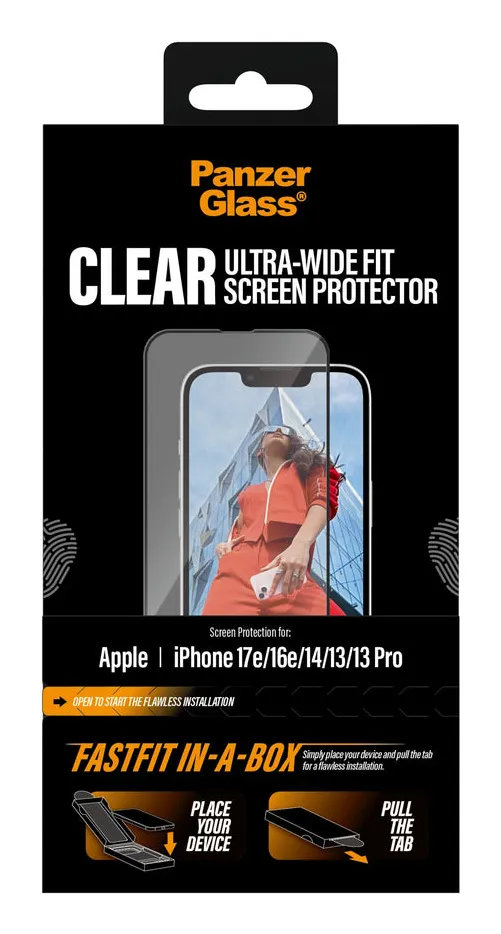 PanzerGlass Screen Protector - iPhone 13/13 PRO/14/16E/17E UWF