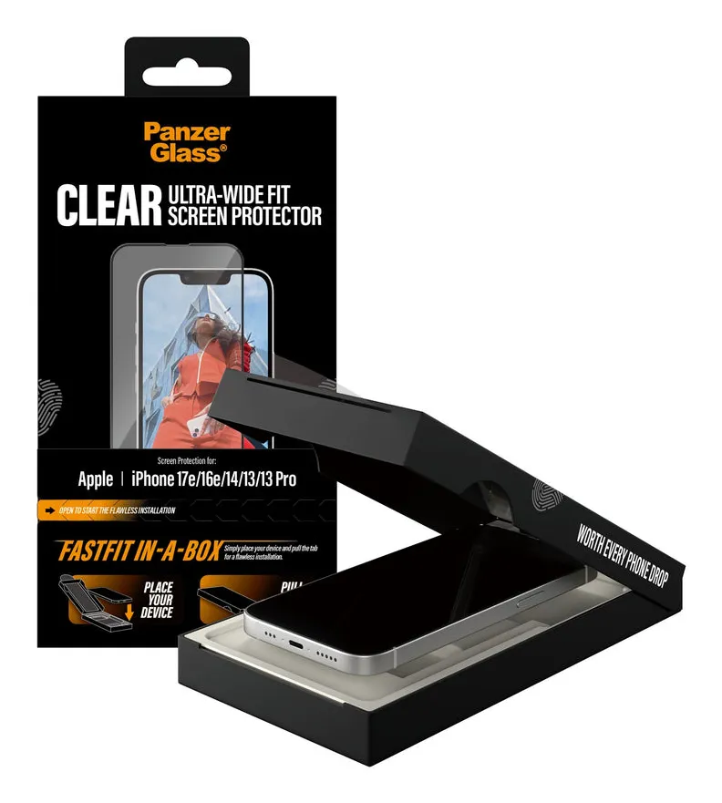 PanzerGlass Screen Protector - iPhone 13/13 PRO/14/16E/17E UWF