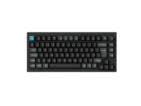 Keychron Q1 Ultra 8K 75% -langaton mekaaninen pelin&auml;pp&auml;imist&ouml;, Silk POM Red, musta