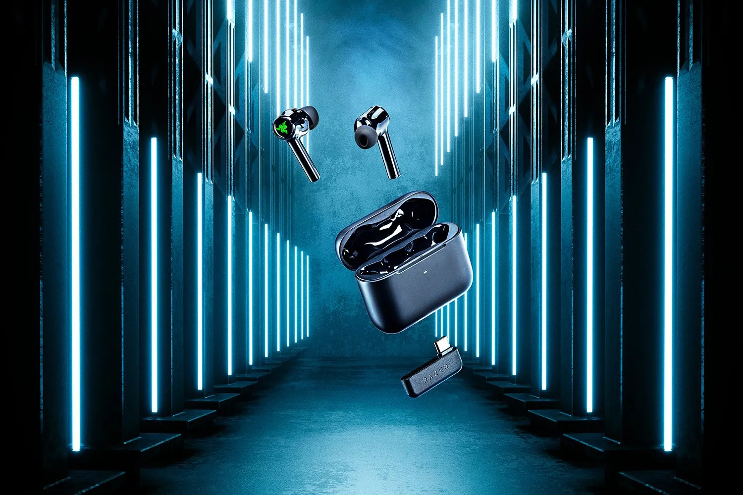 Razer Hammerhead Pro HyperSpeed Gaming Wireless Earbuds, Black