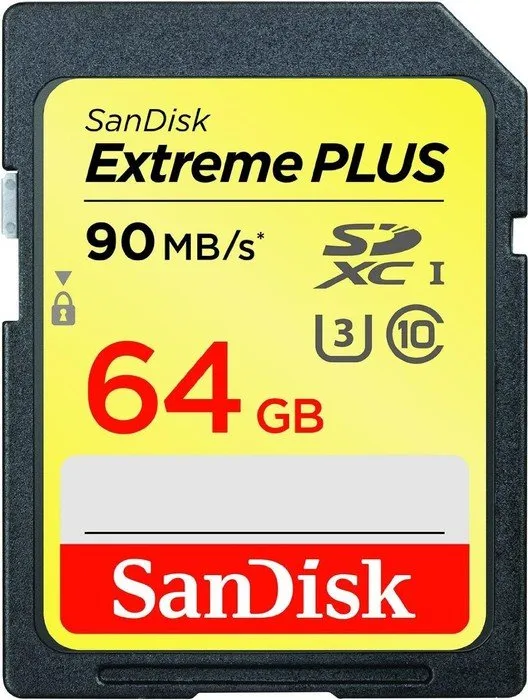 SanDisk 64GB Extreme Plus, UHS-I Class 10 SDXC - memory card