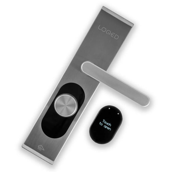 Shelly LOQED Touch Smart Lock - smartl&aring;s med Bluetooth och Wi-Fi, rostfritt st&aring;l