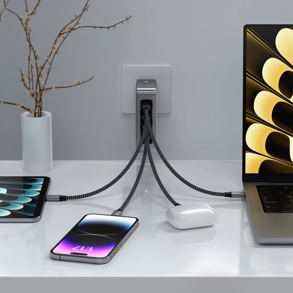 Satechi 145W GaN, 4x USB-C - USB-laturi