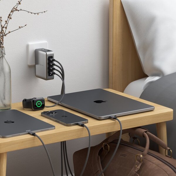 Satechi 145W GaN, 4x USB-C - USB-laddare