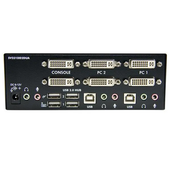 2 Port Dual DVI USB KVM Switch