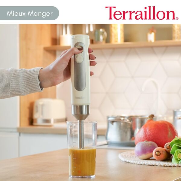 Terraillon Sunrise 800W Hand Blender, Cream