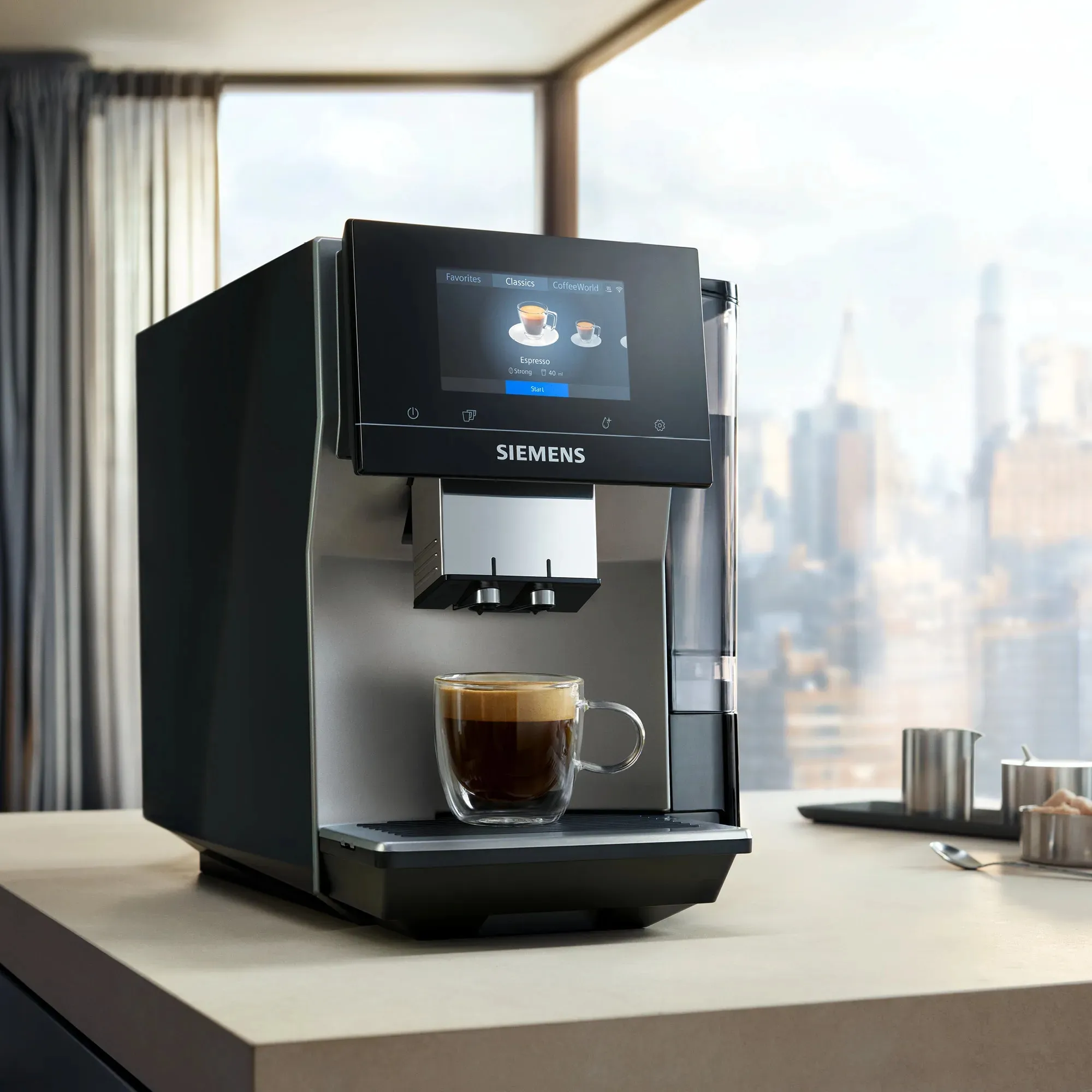 Siemens TP705D01 - combi coffee maker, fully automatic, Black