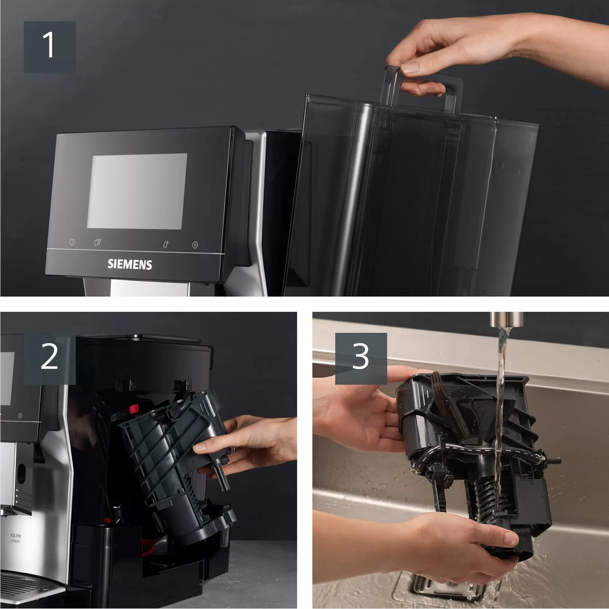Siemens TP705D01 - combi coffee maker, fully automatic, Black
