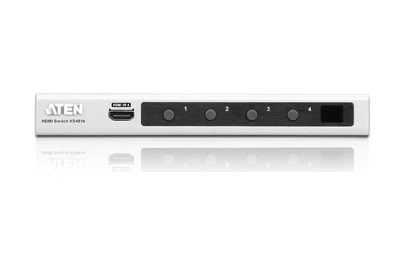 ATEN VS481B, HDMI-switch, 4 ing&aring;ngar - 1 utg&aring;ng, UHD/4K, silver