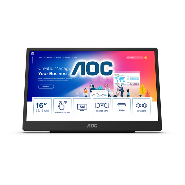 AOC 15.6&quot; 16T2, Full HD, IPS - monitor