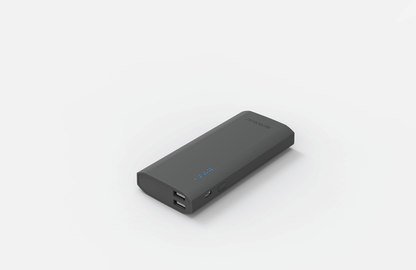 Varavirtal&auml;hde 12.500mAh 5V 2USB 2,1A, harmaa