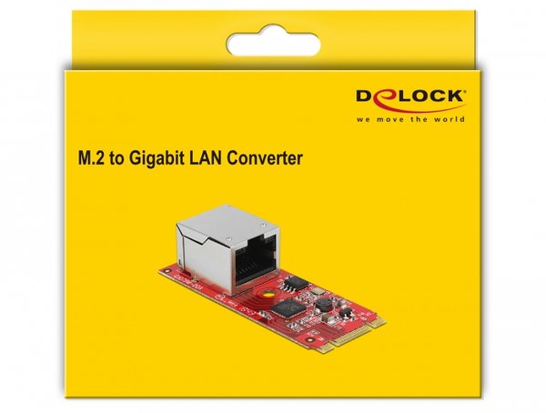 M.2 Converter Key B+M to 1 x RJ45 Gigabit LAN port horizontal