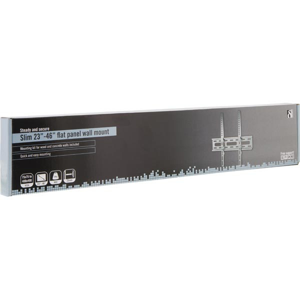 DELTACO V&auml;ggf&auml;ste f&ouml;r TV/sk&auml;rm, 23&quot;-46&quot;, VESA 400x400, 30kg, svart