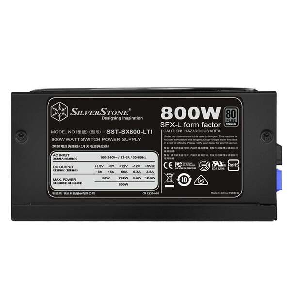 SilverStone SX800-LTI v1.2 800W - PSU, 80 Plus Titanium