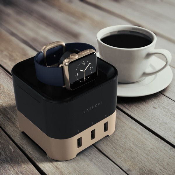 Satechi Smart Charging Stand - Black / Gold