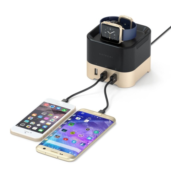 Satechi Smart Charging Stand - Black / Gold
