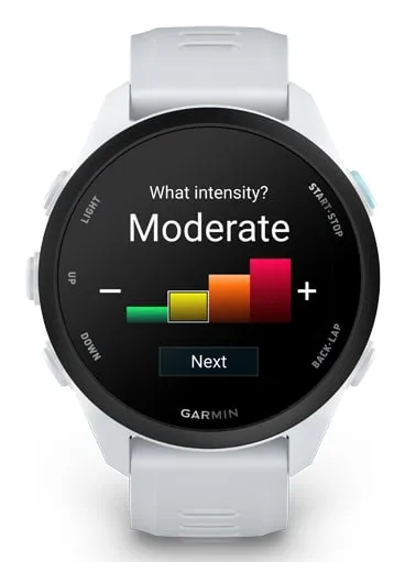 Garmin Forerunner 70 tr&auml;ningsklocka med silikonarmband, Whitestone