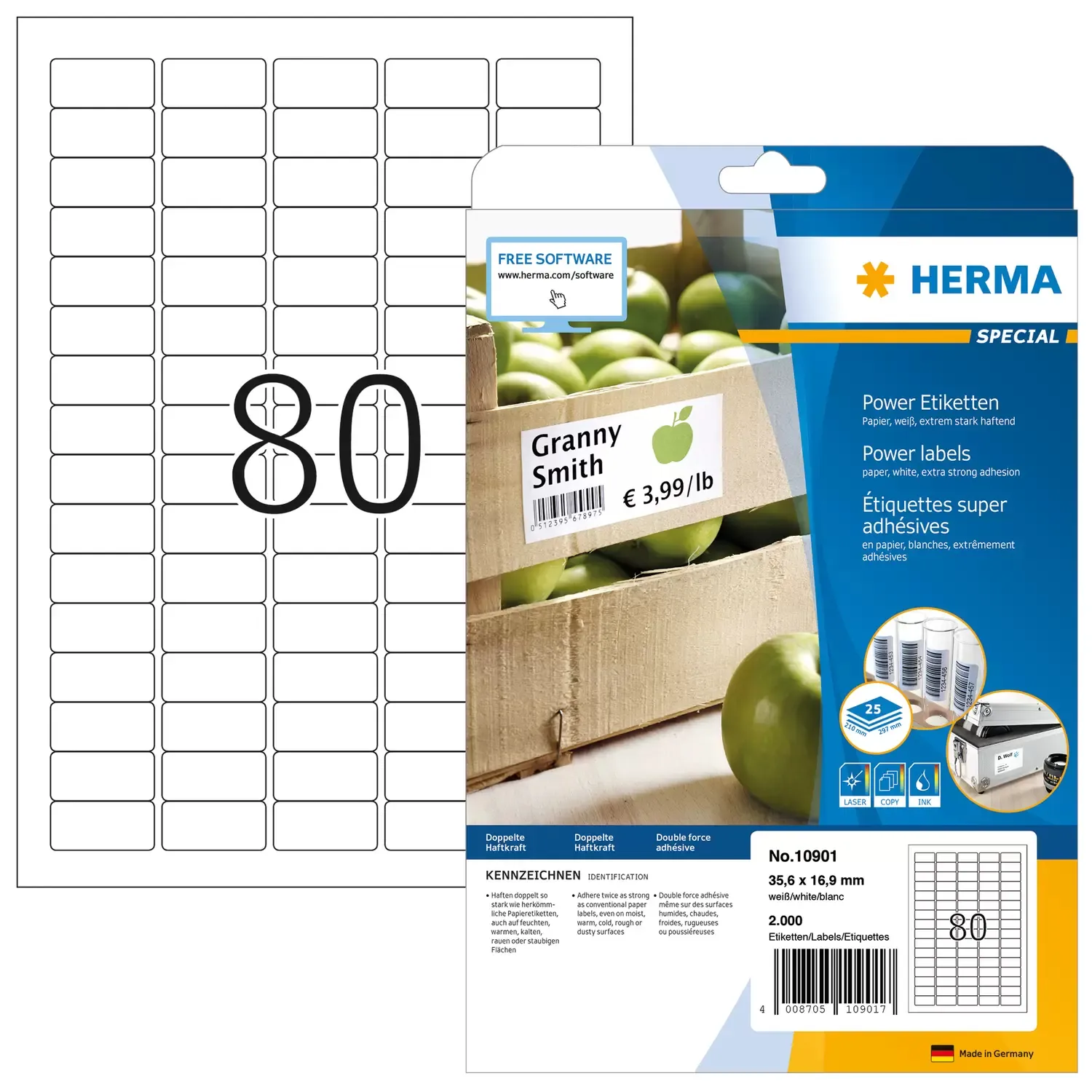 Herma label extremely strong 35,6x16,9 (2000)