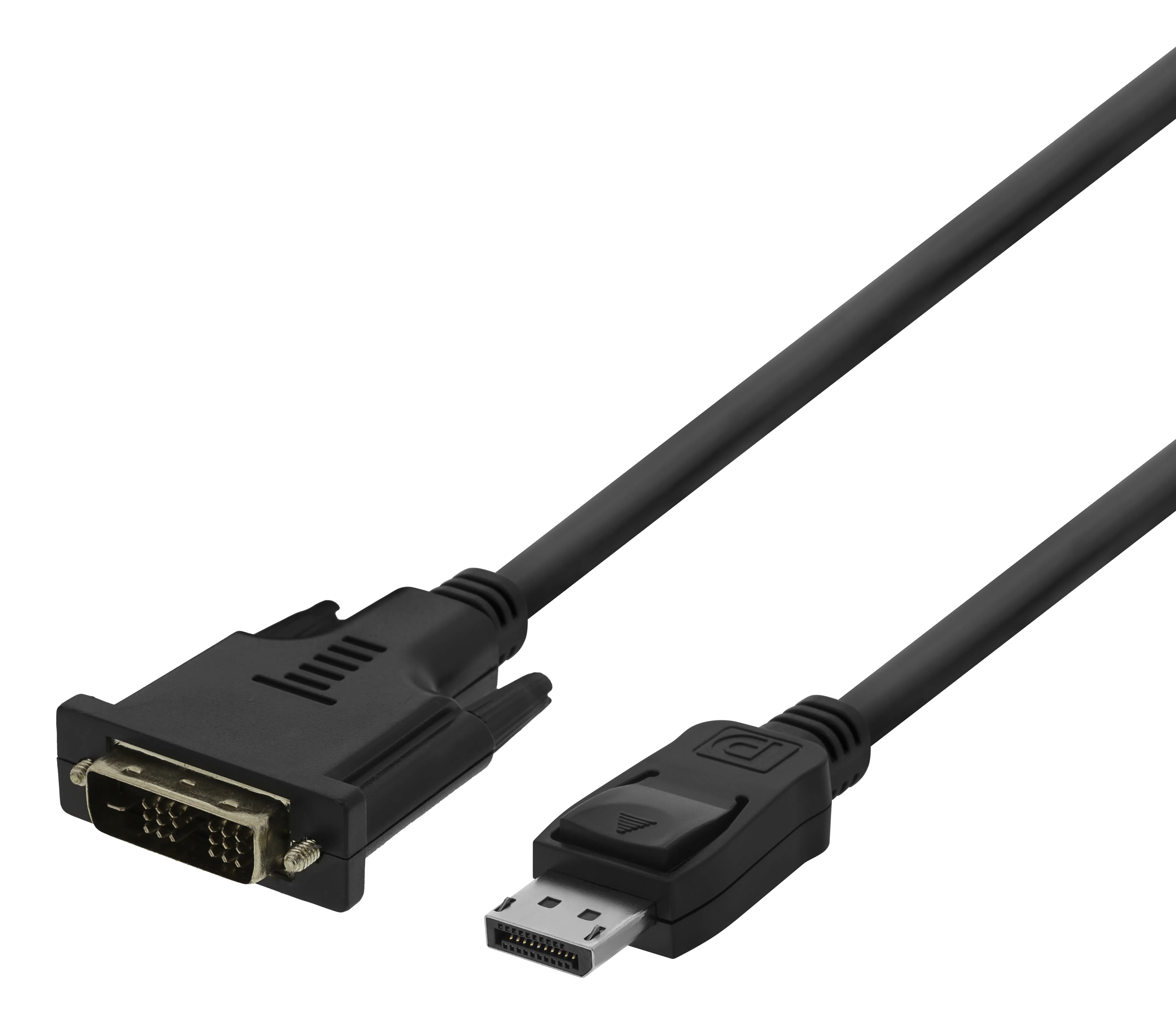 Deltaco  DisplayPort – DVI-D 1.2 - kabel, 2 m, Svart