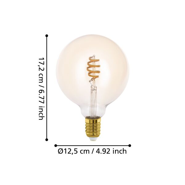 EGLO E27 LED‑Z Matter G125 Spiral - Smart LED bulb, Amber