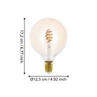 EGLO E27 LED‑Z Matter G125 Spiral - Smart LED bulb, Amber