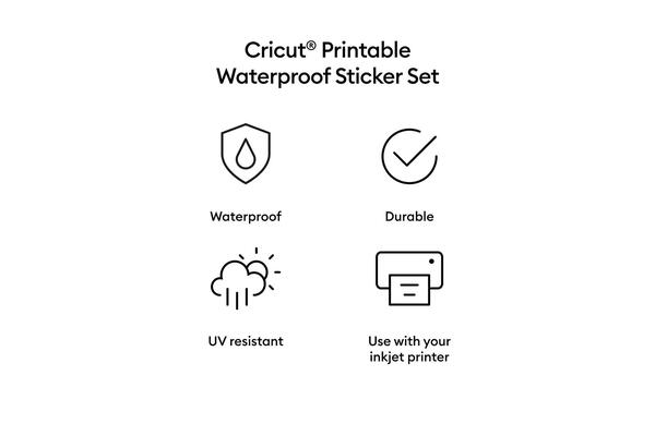 Cricut&reg; Printable Waterproof Sticker Set &ndash; A4 (6 ct)