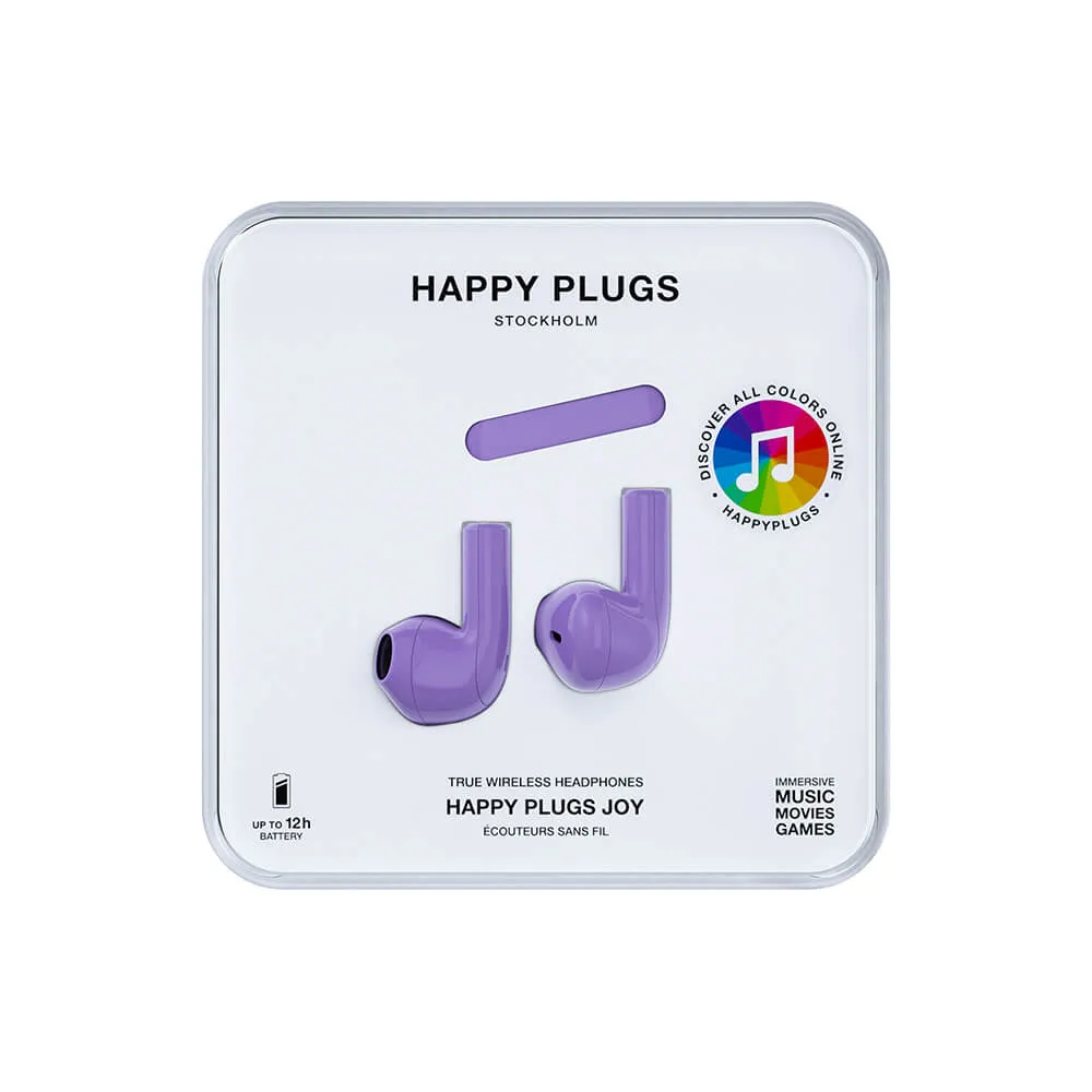 Happy Plugs JOY Wireless Earbuds, Purple