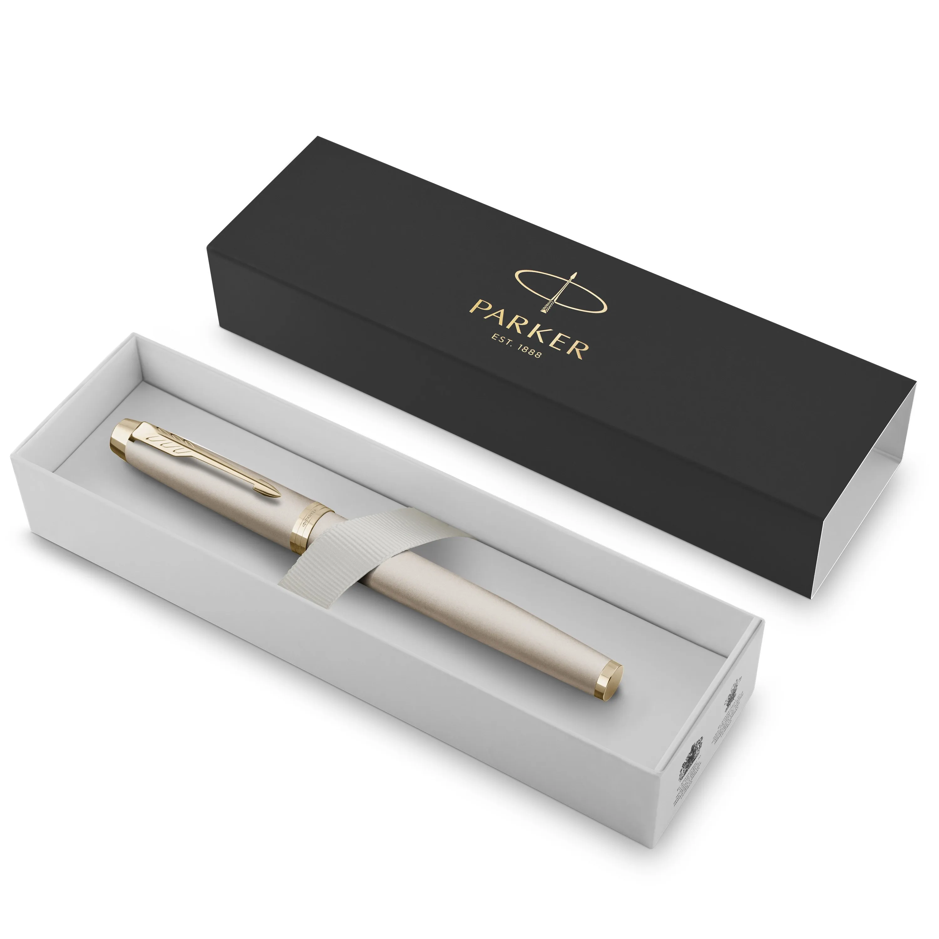 Parker IM Monochrome Champagne Fountain pen F Blue ink