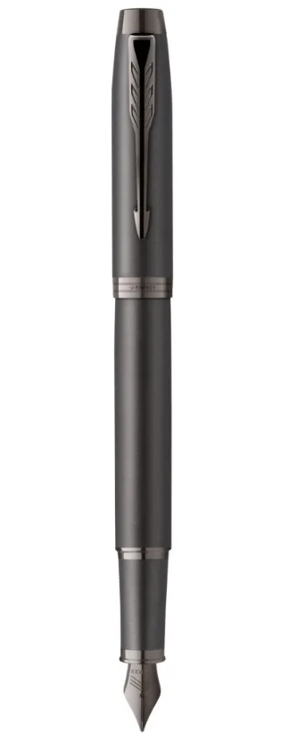 Parker IM Monochrome Titanium Fountain pen F Blue ink