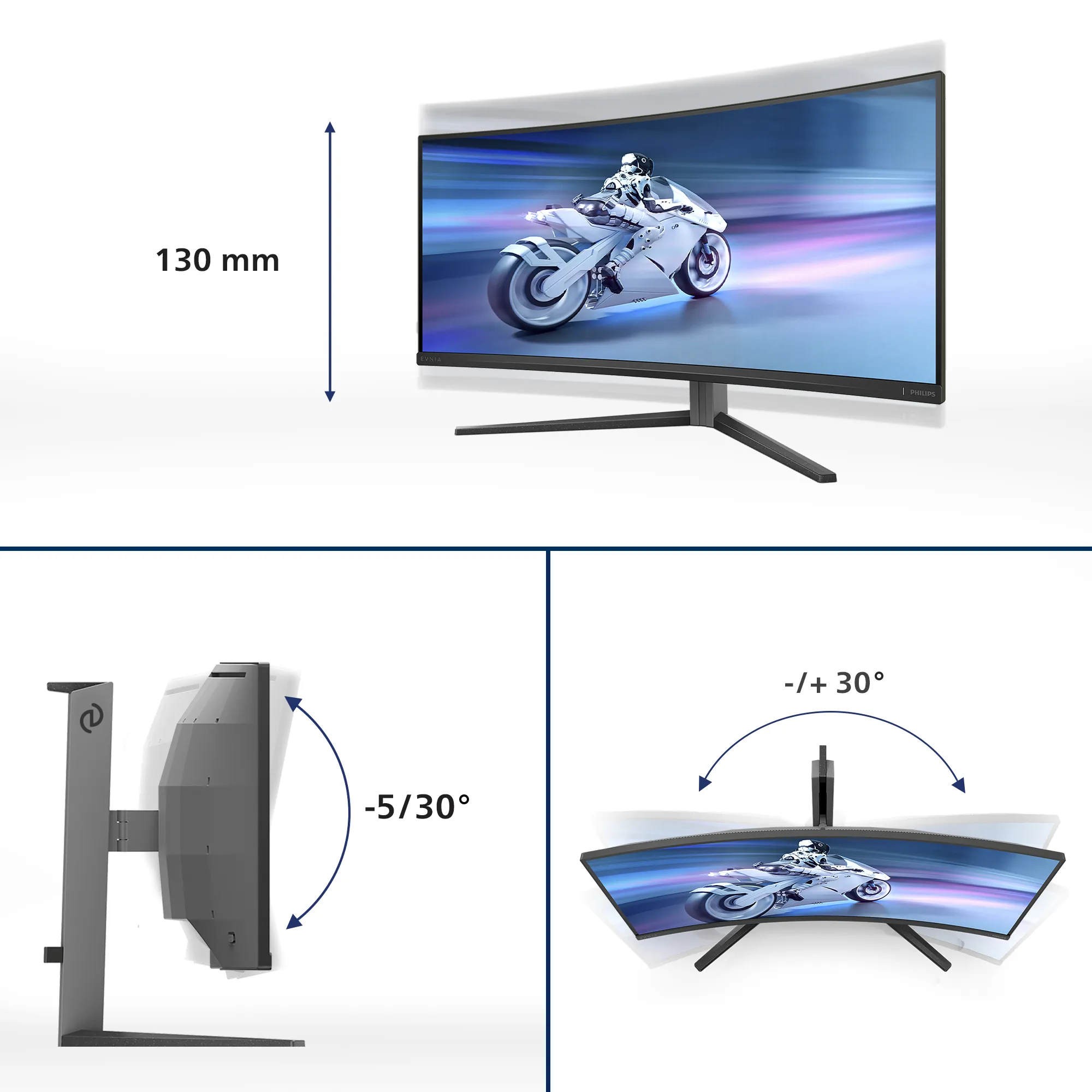 Philips 34&quot; Evnia 6000 34M2C6500/00 175hz, WQHD, QD-OLED - curved gaming monitor