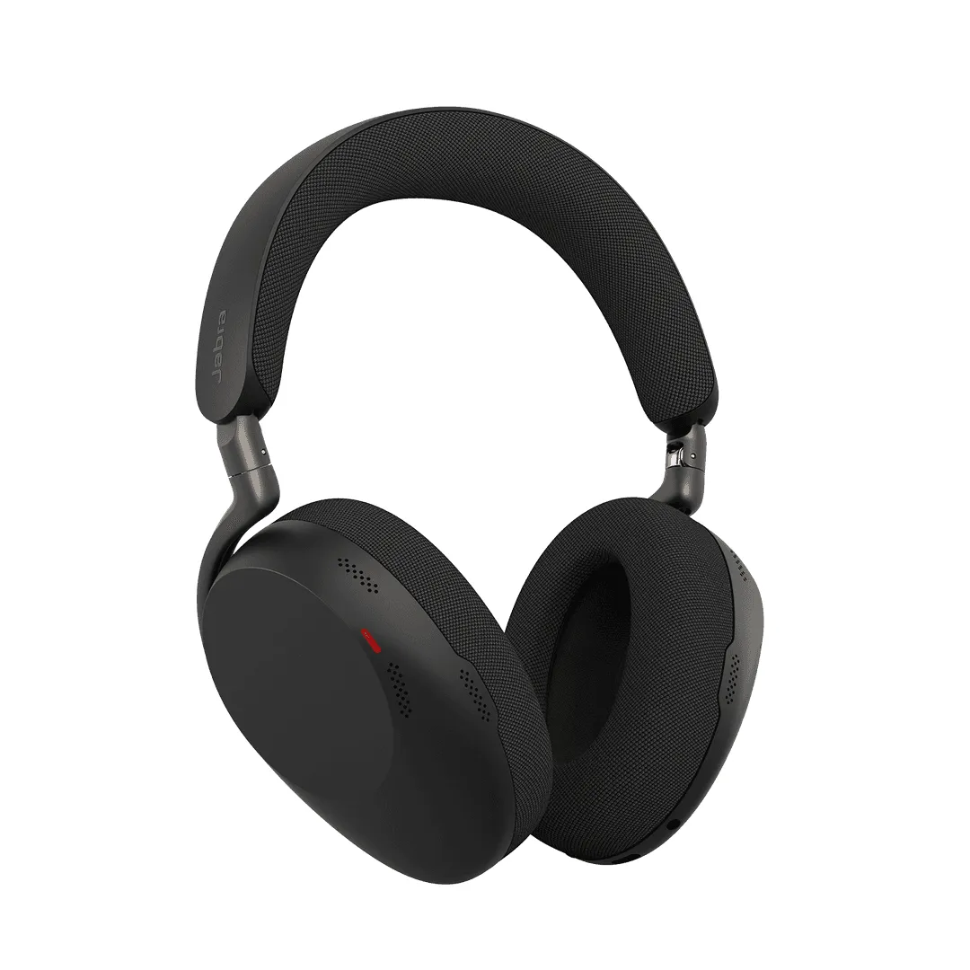 Jabra Evolve3 85 MS Stereo tr&aring;dl&ouml;s headset + USB-A-adapter och laddningsst&auml;ll, svart