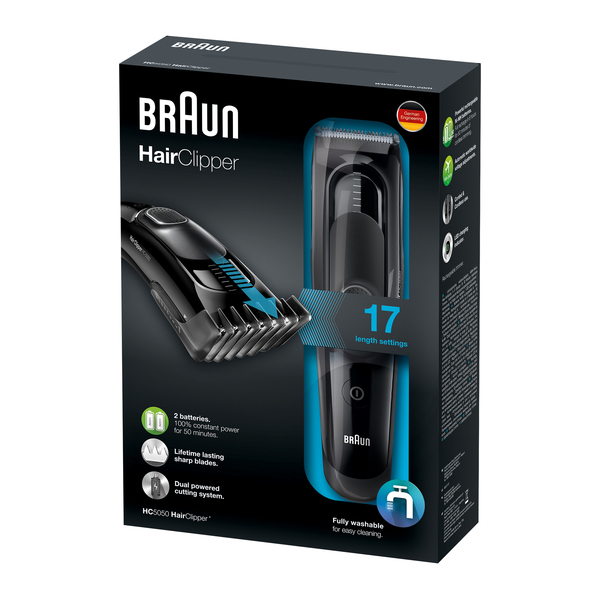 *BRAUN KOTIPARTURI HAIR PERFECT HC5050. Braun Series 5 Hair Clipper Braunin &auml;&auml;rimm&auml;inen hiustenleikkuukokemus,jossa on valittavana 16 pituutta (3-35mm) T&auml;ysin v