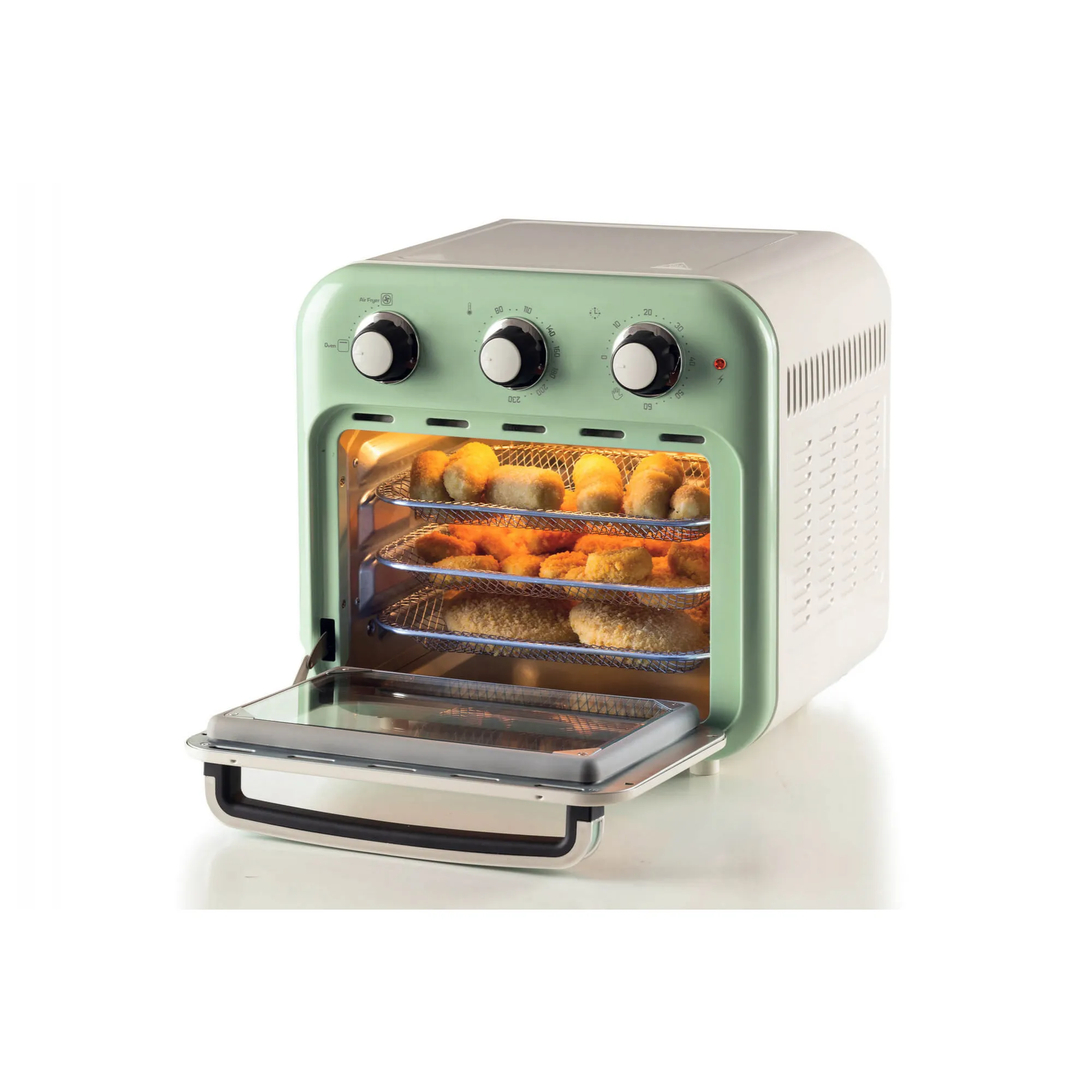 Ariete 3-in-1 Vintage Air Fryer - airfyer och ugn, Gr&ouml;n, 16L