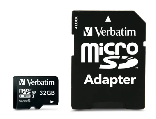 Verbatim Pro 32 Gt MicroSDHC -muistikortti + SD-adapteri