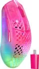 SteelSeries Aerox 3 Wireless Gen 2 Wireless Gaming Mouse, Transparent, Magenta