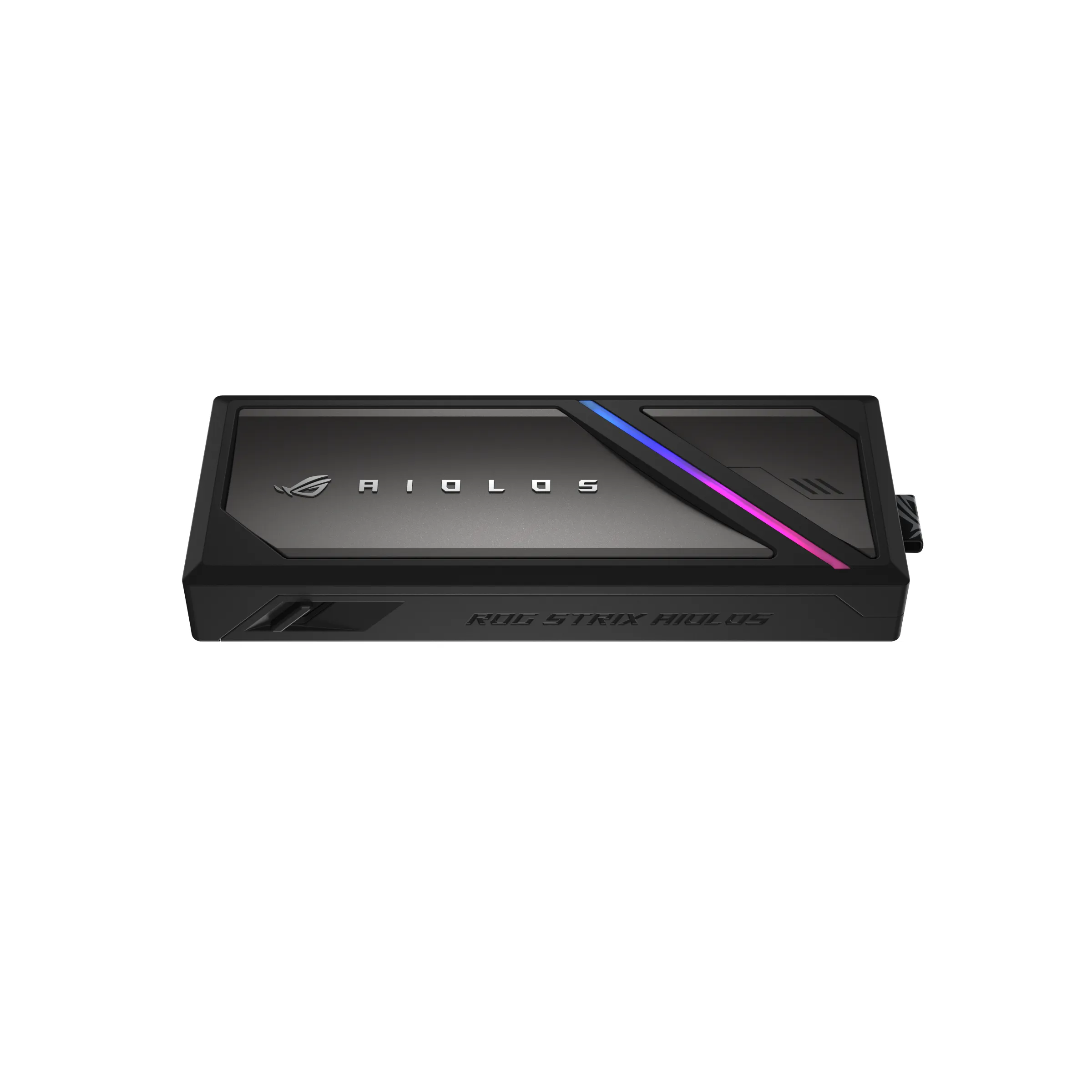 ASUS ROG Strix Aiolos M.2 NVMe/SATA SSD-kapsling, USB-C, USB 3.2 Gen 2x2, svart