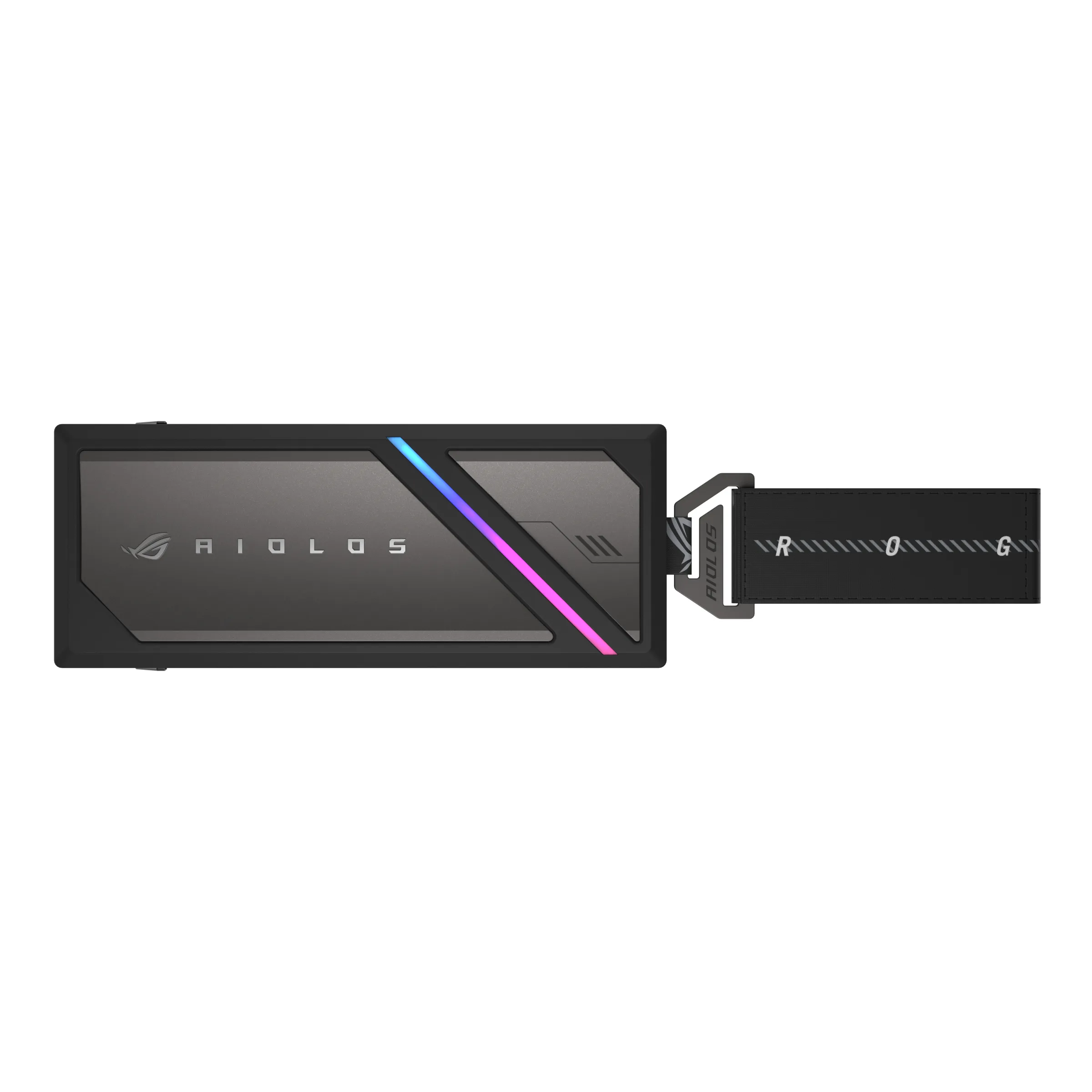 ASUS ROG Strix Aiolos M.2 NVMe/SATA SSD-kapsling, USB-C, USB 3.2 Gen 2x2, svart