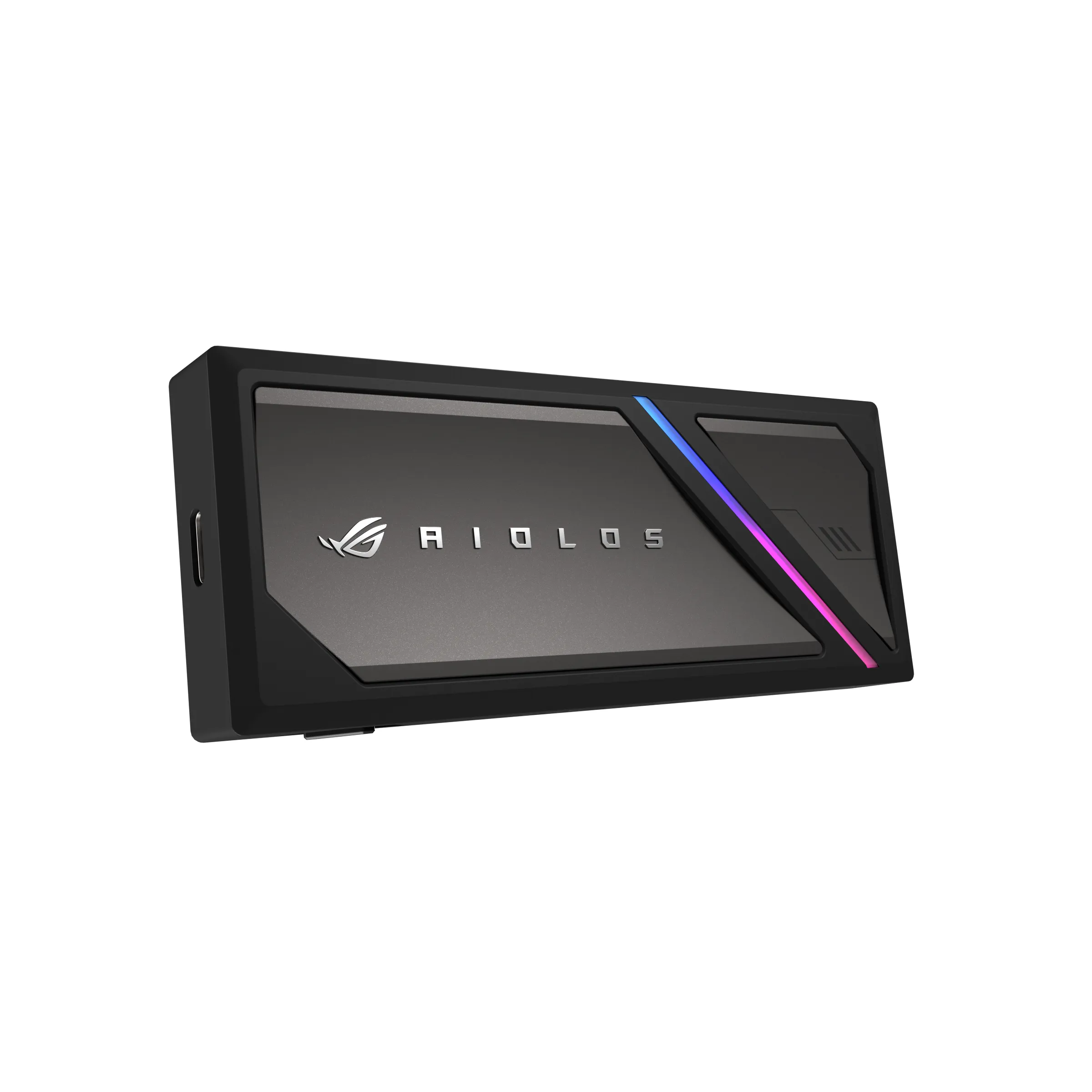 ASUS ROG Strix Aiolos M.2 NVMe/SATA SSD-kapsling, USB-C, USB 3.2 Gen 2x2, svart