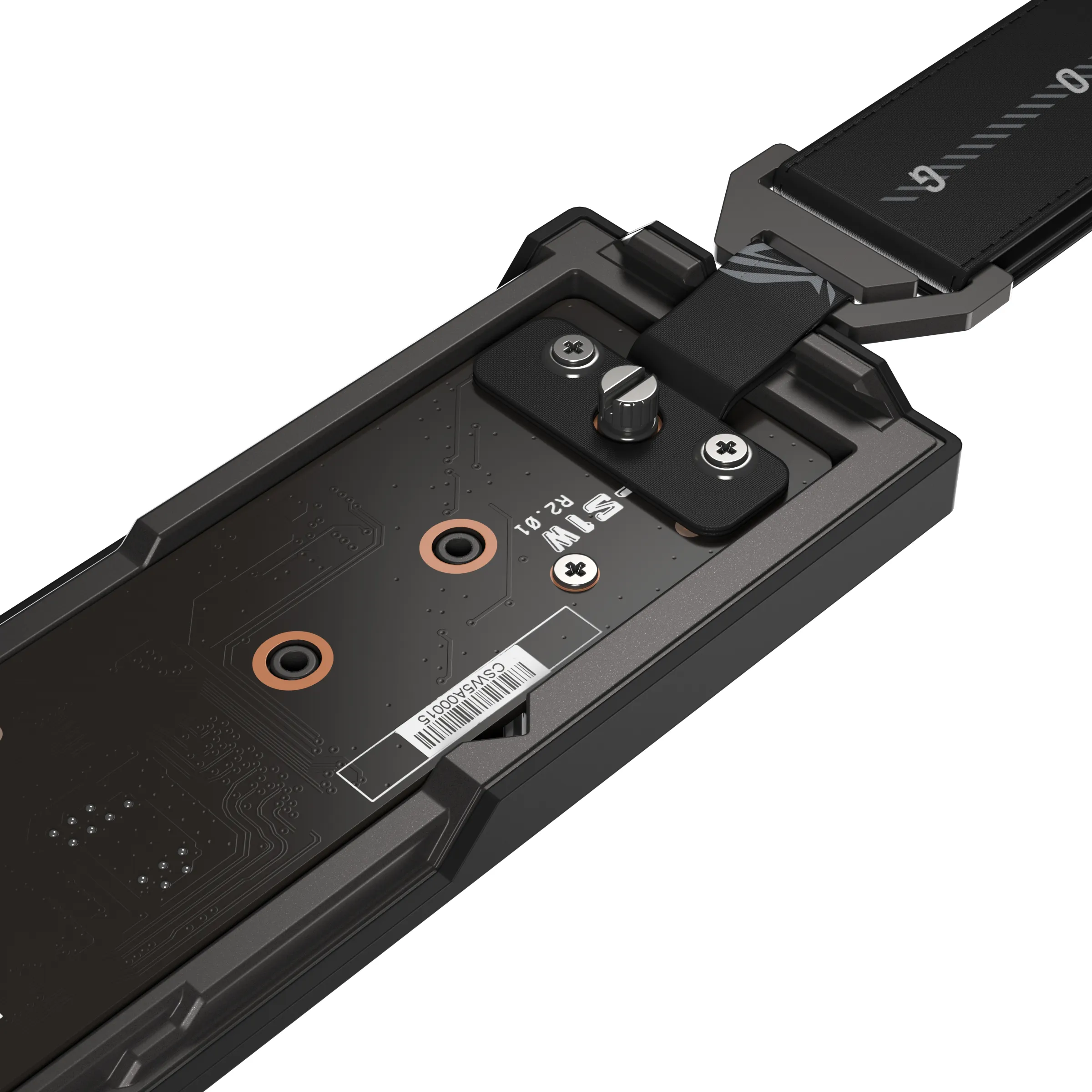 ASUS ROG Strix Aiolos M.2 NVMe/SATA SSD-kapsling, USB-C, USB 3.2 Gen 2x2, svart