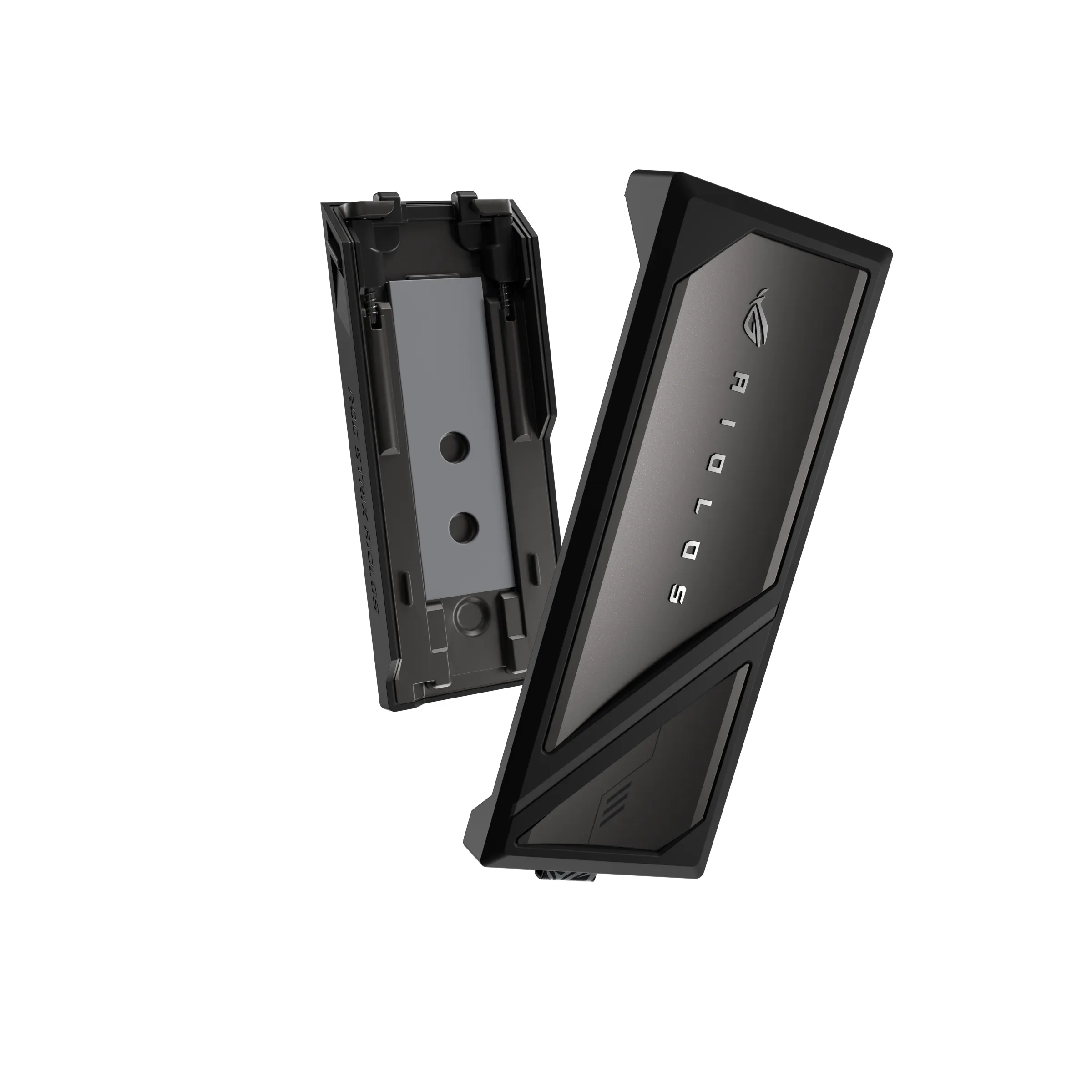 ASUS ROG Strix Aiolos M.2 NVMe/SATA SSD-kapsling, USB-C, USB 3.2 Gen 2x2, svart