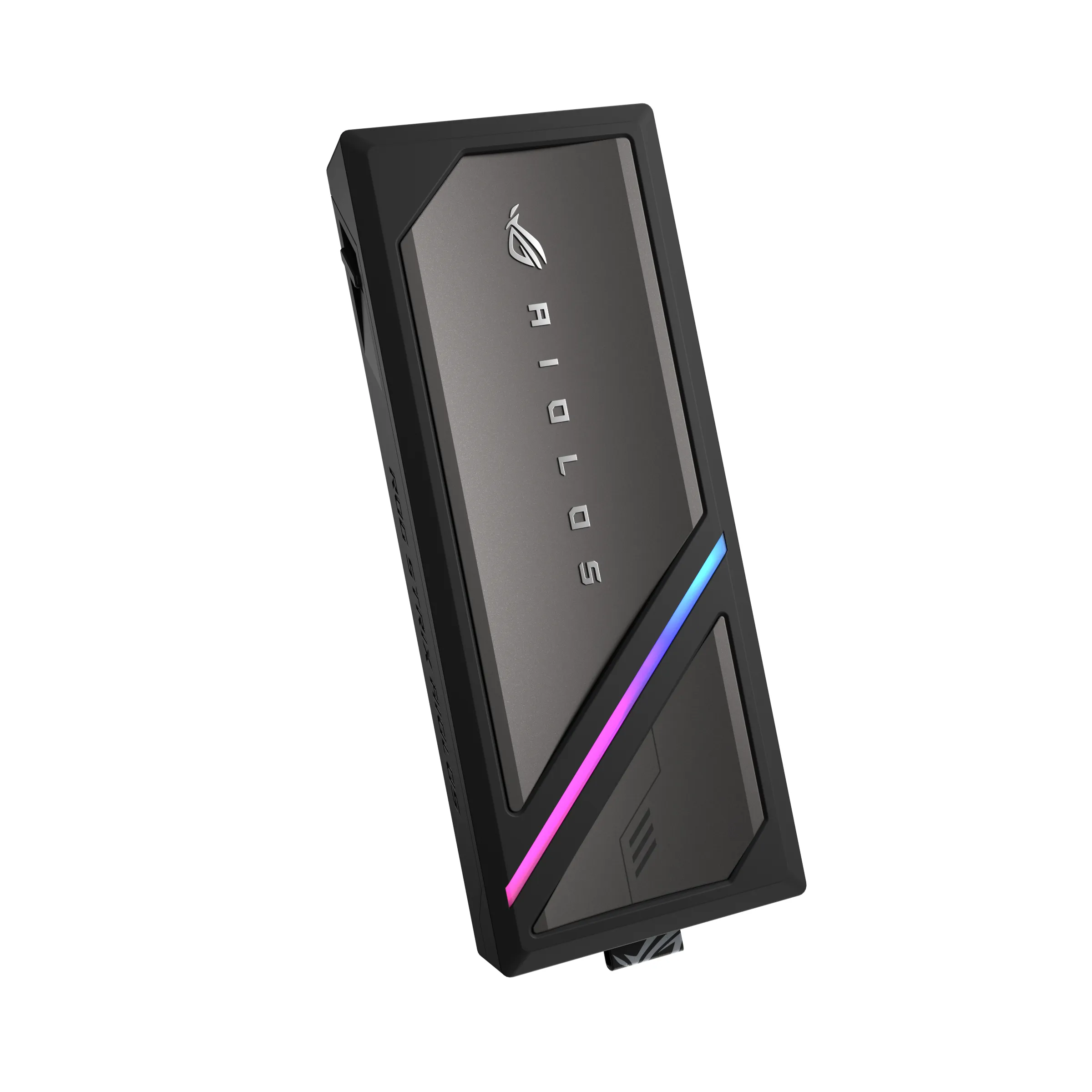 ASUS ROG Strix Aiolos M.2 NVMe/SATA SSD-kapsling, USB-C, USB 3.2 Gen 2x2, svart
