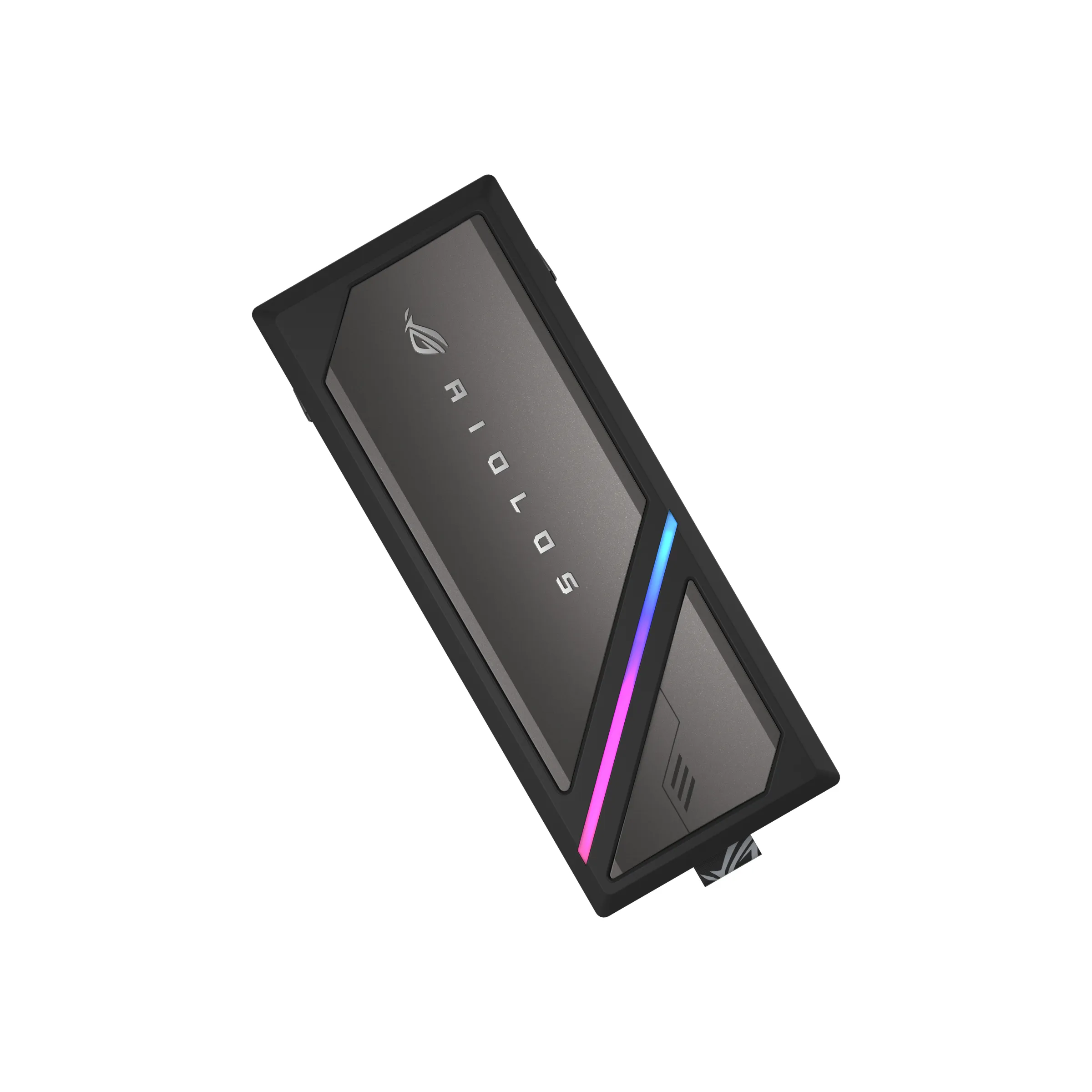 ASUS ROG Strix Aiolos M.2 NVMe/SATA SSD-kapsling, USB-C, USB 3.2 Gen 2x2, svart